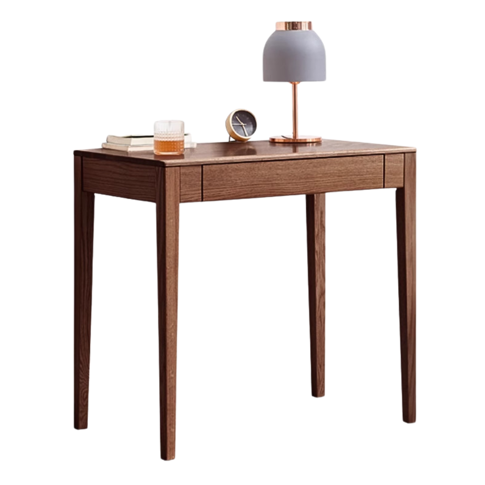 Solid Rubberwood, Oak Solid Wood Small Desk
