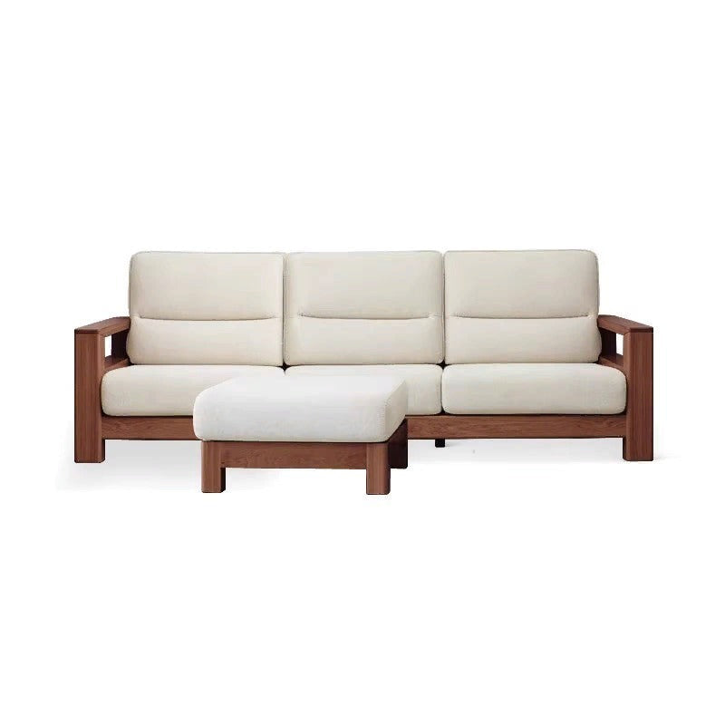 Ash Solid Wood Corner Sofa.