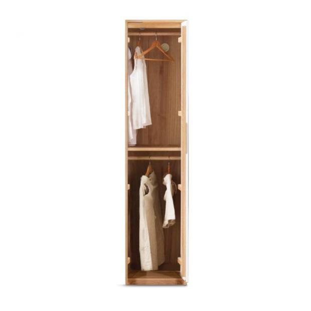 Oak Solid Wood Wardrobe Floor Combination Cabinet.