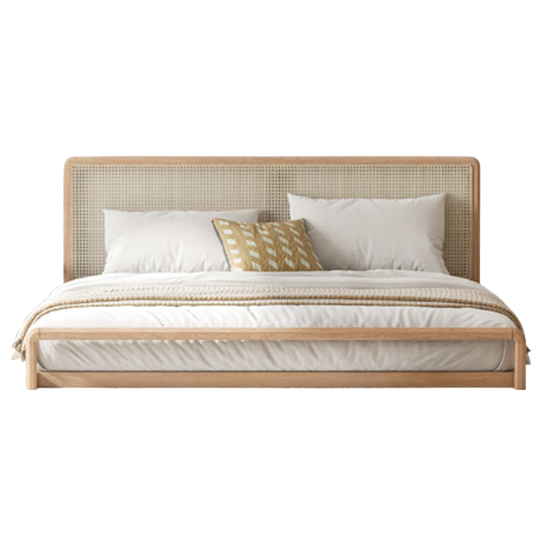 Ash Solid Wood Modern Simple Nordic Style Platform Bed