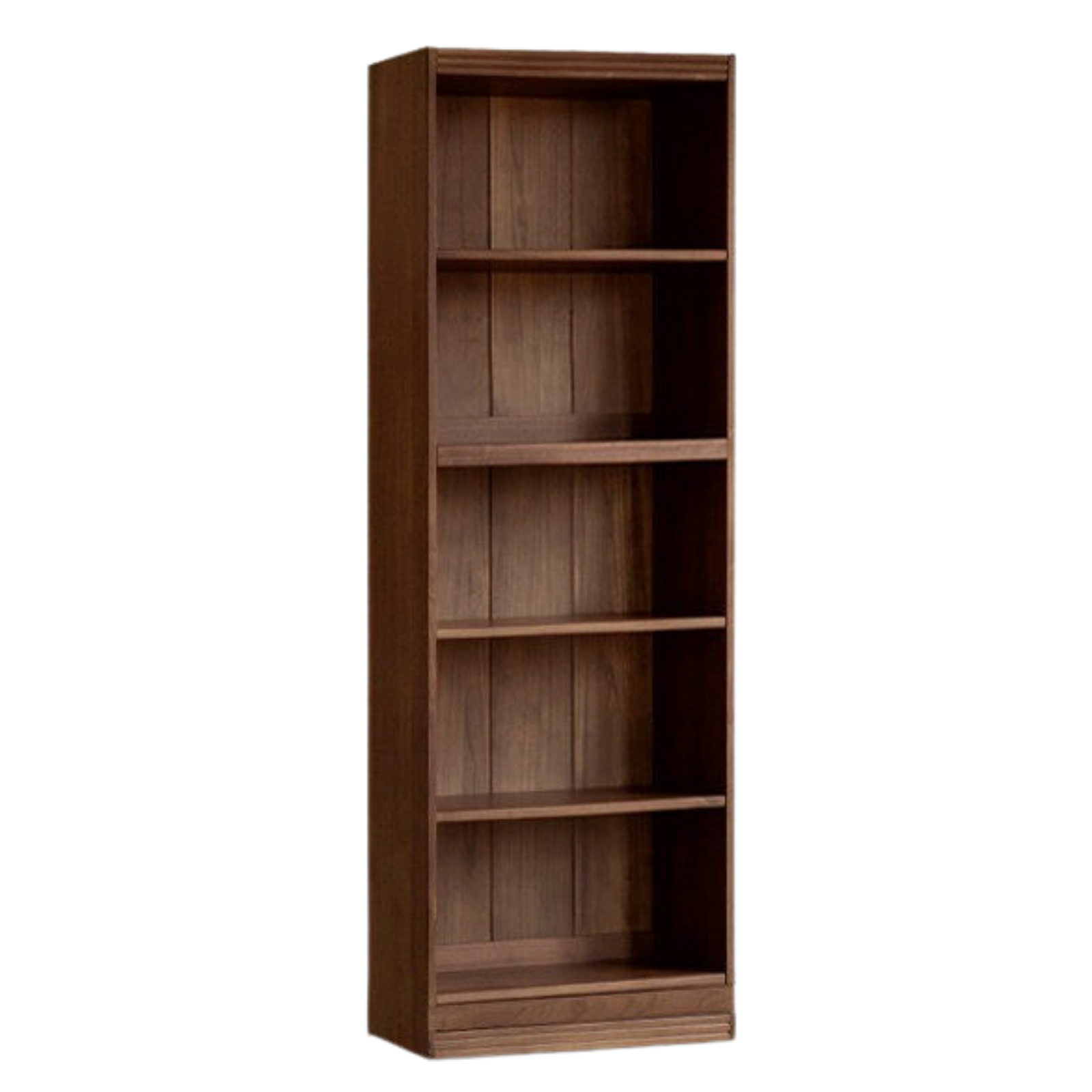 Black Walnut, Sandalwood Solid Wood Light Luxury Combined Bookshelf With Seat
