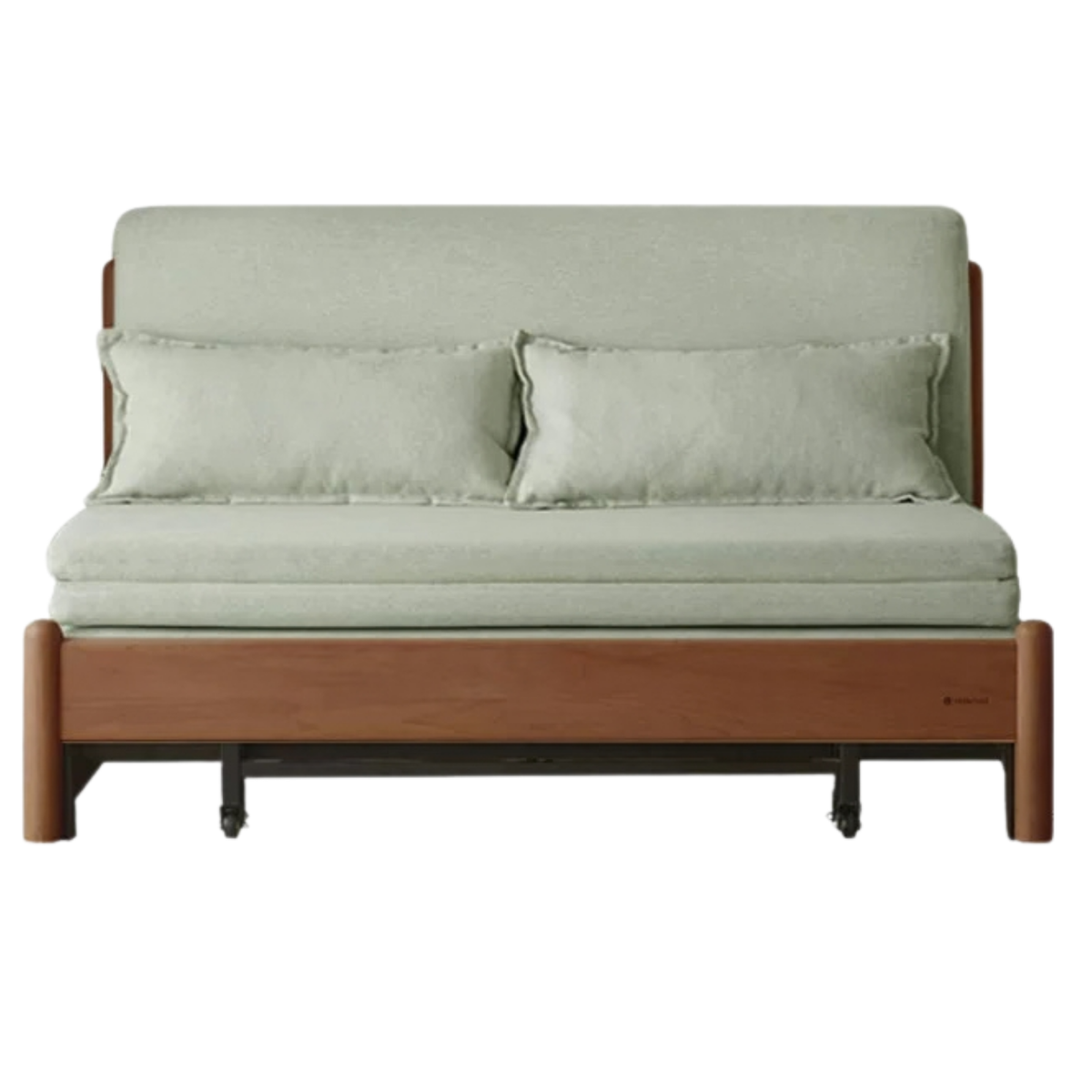 Beech Solid Wood Minimalist Pull-Out Sofa Bed