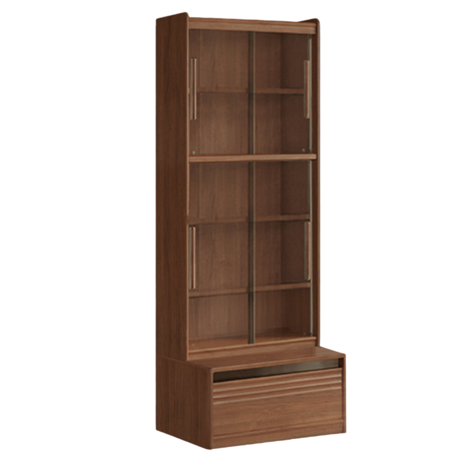 Black Walnut, Sandalwood, Oak, Ash Solid Wood Combination Bookcase with Floor Display and Luxury Storage