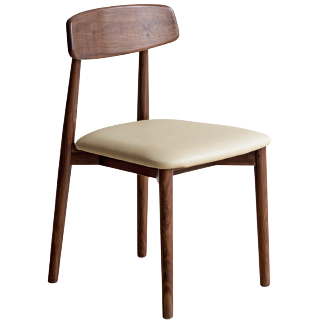 Set 4 pcs Black Walnut, White Ash, Ash, Oak, Cherry, Beech, Solid Rubberwood Dining Chair