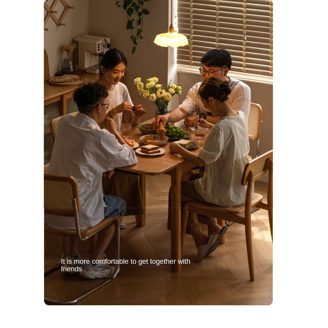 Oak Solid Wood Folding Dining Table