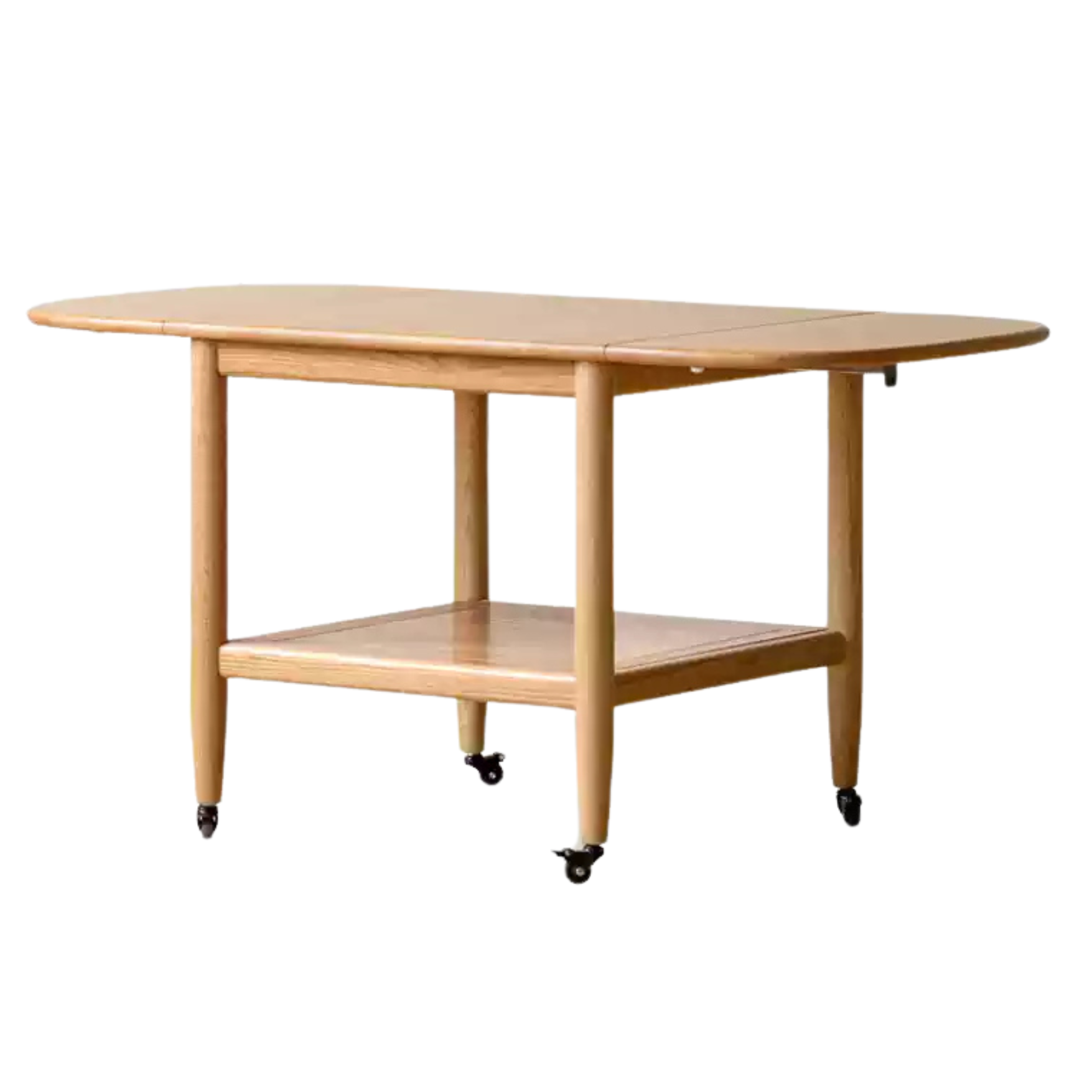 Oak, Beech Solid Wood Folding Mobile Coffee Table