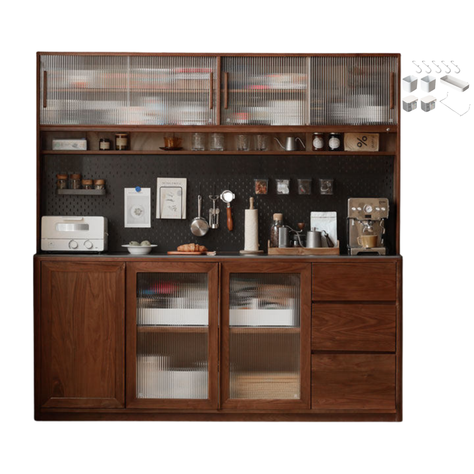 Sandalwood, Ash, White Ash Solid Wood Rock Board Modern Sideboard