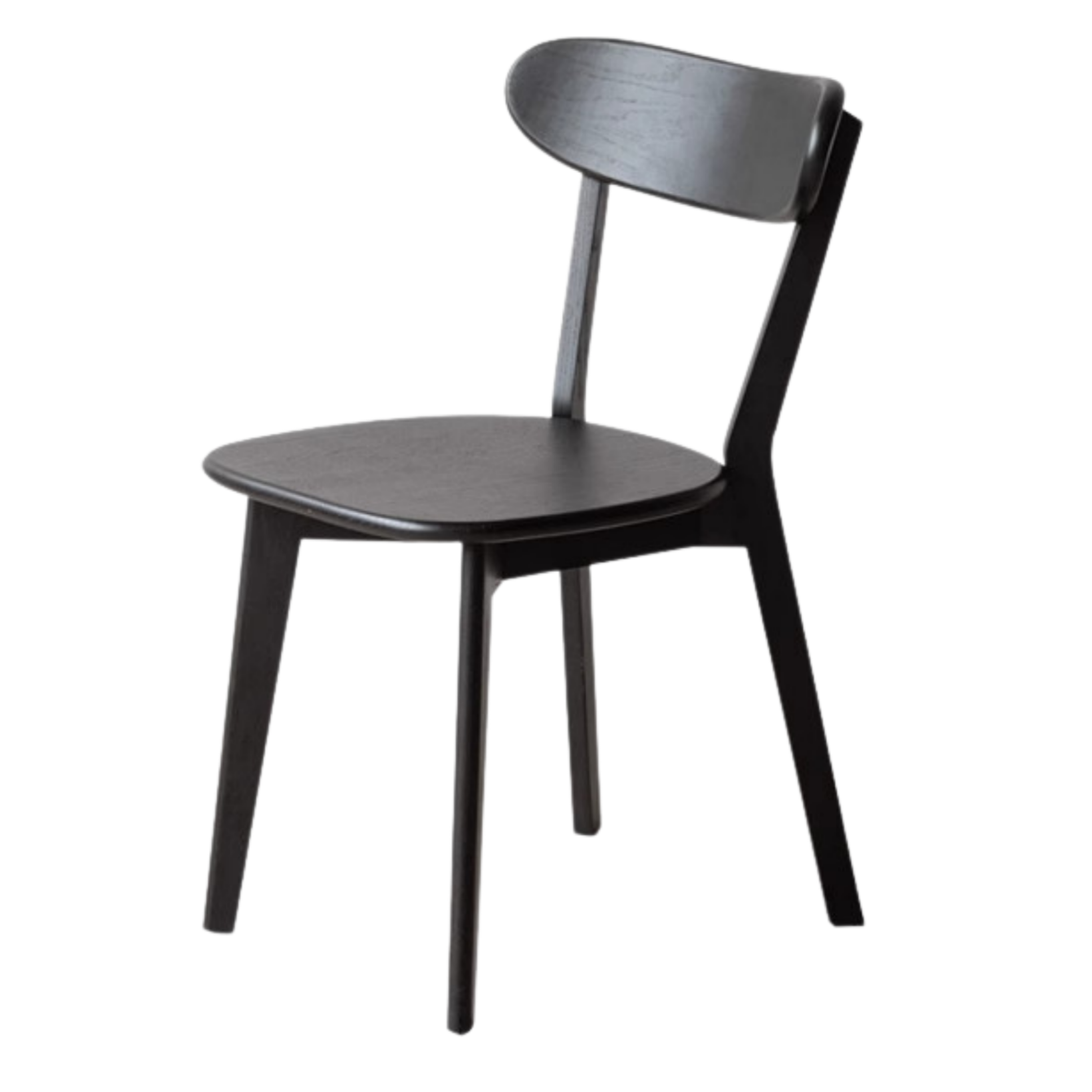 Ash, Oak, Beech, Cherry Solid Wood Curved Backrest Dining Chair