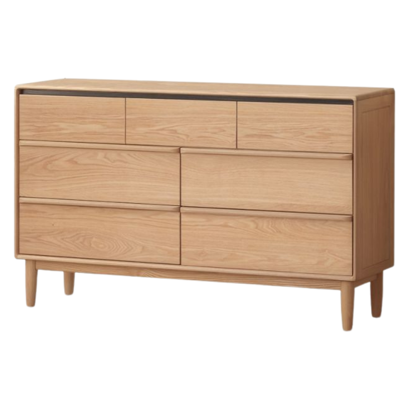 Oak, Ash Solid Wood Modern Storage Drawer Cabinet