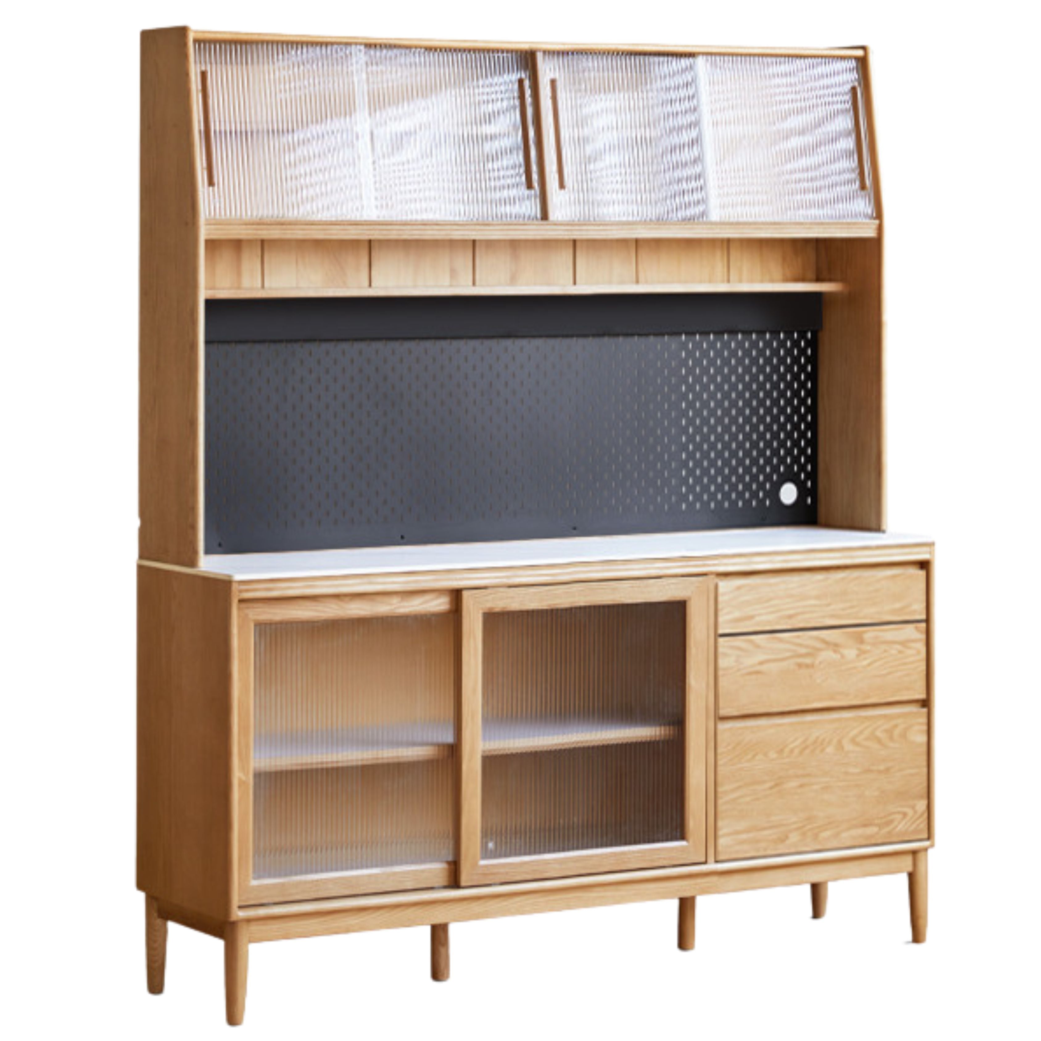 Oak, Ash Solid Wood Large Capacity Storage Sideboard