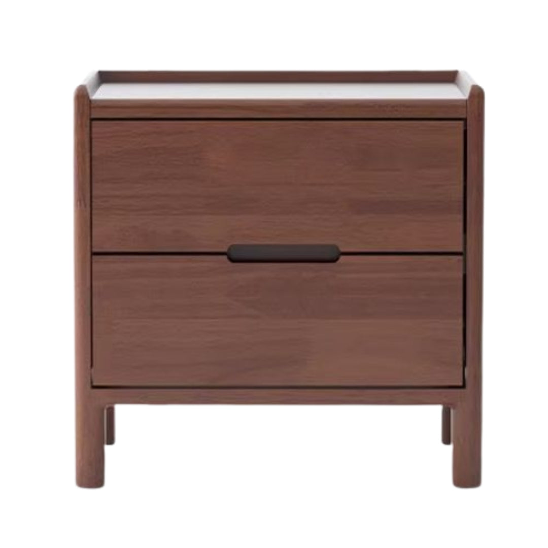 Oak Solid Wood, Solid Rubberwood Nordic Modern Nightstand