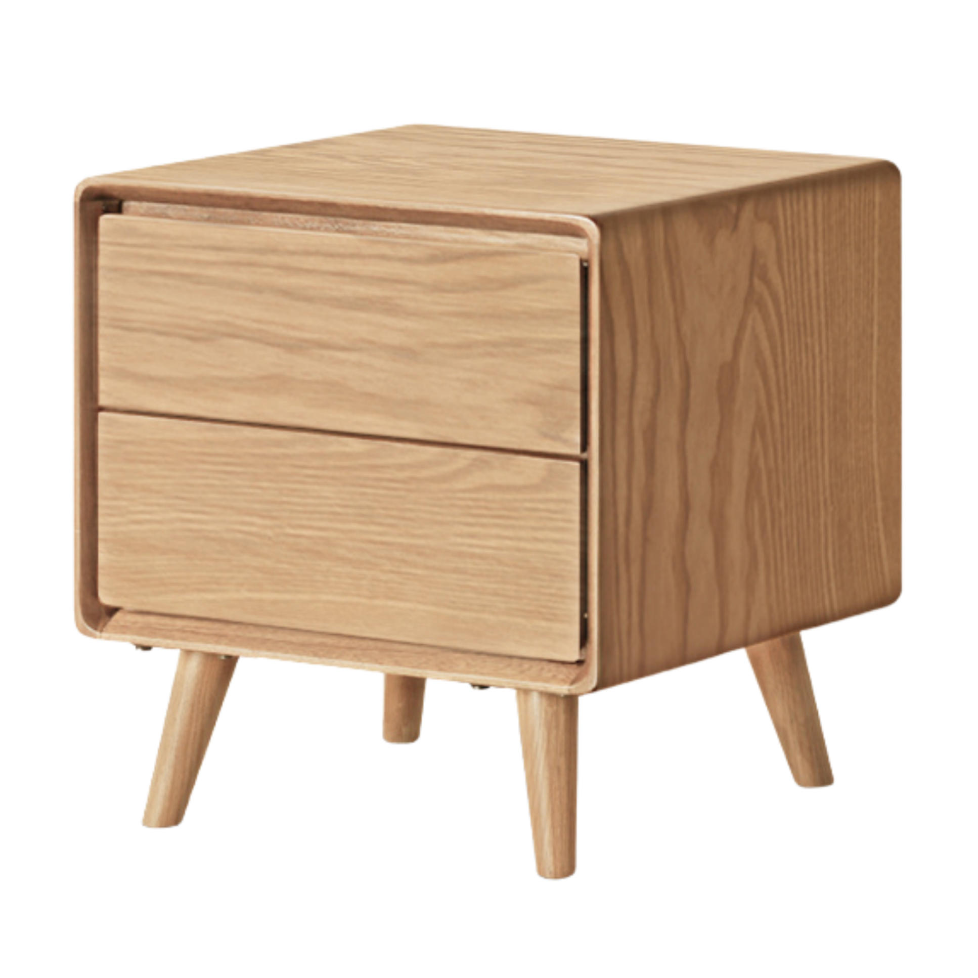 Black Walnut, South American Walnut, White Ash, Oak, Red Zebrawood Solid Wood Classic Nightstand.