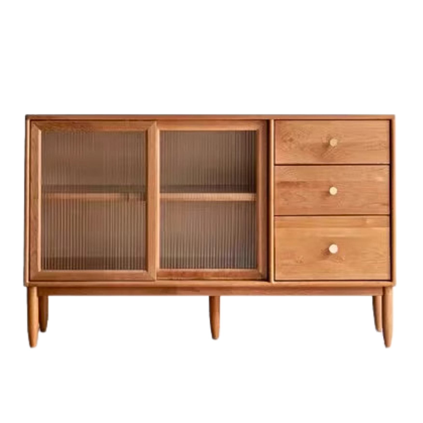 Cherry Solid Wood Sideboard High Cabinet Multi-Functional Buffet
