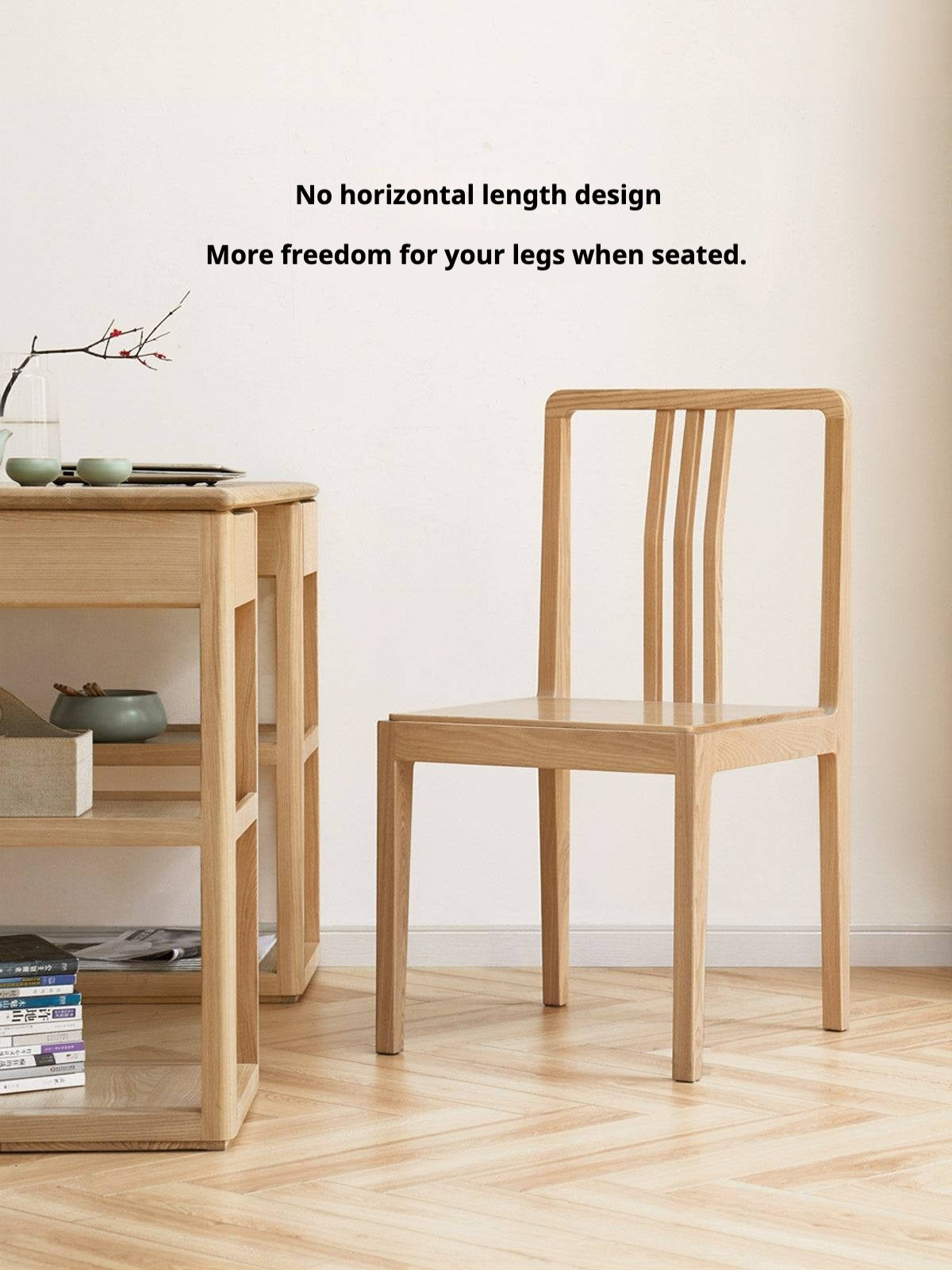 Set 4pcs Black Walnut, Ash Solid Wood Dining Chair