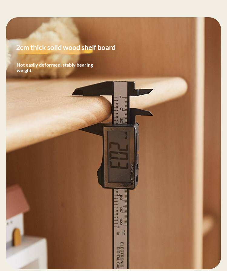 Oak Solid Wood Multi-Layer Children's Bookcase