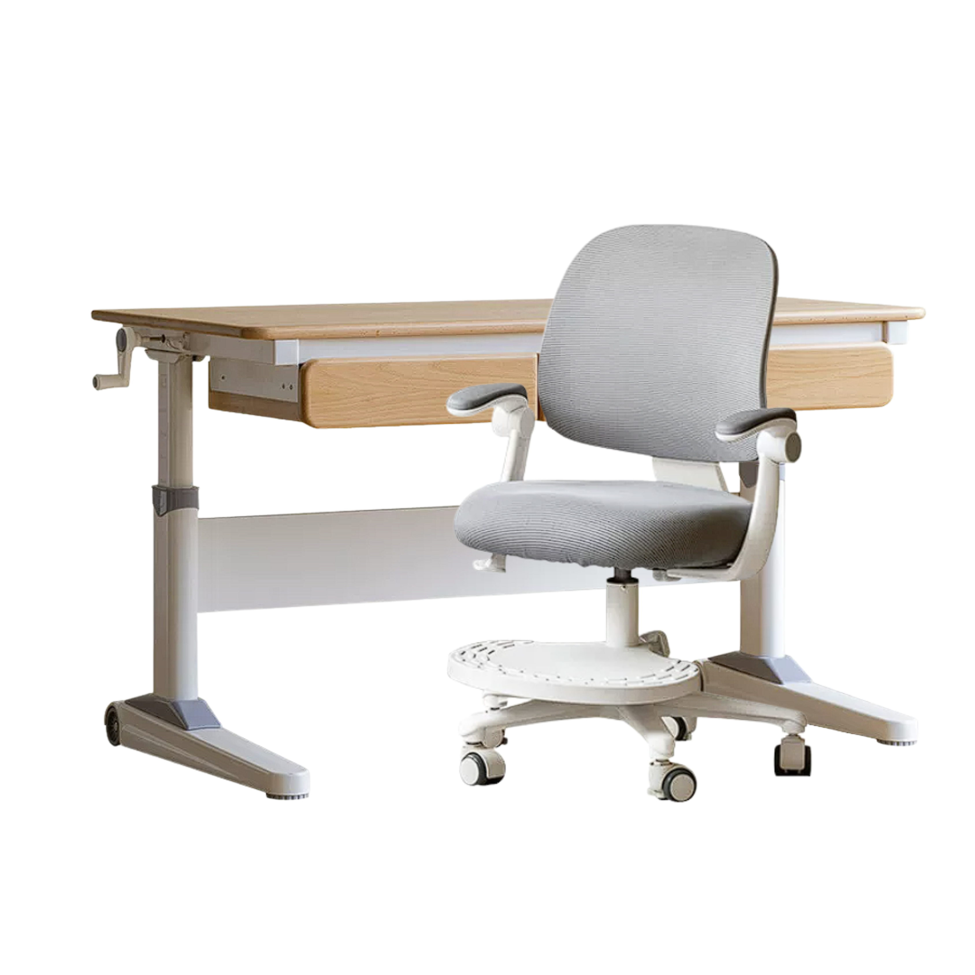 Beech Solid Wood Study Kids Lift Table
