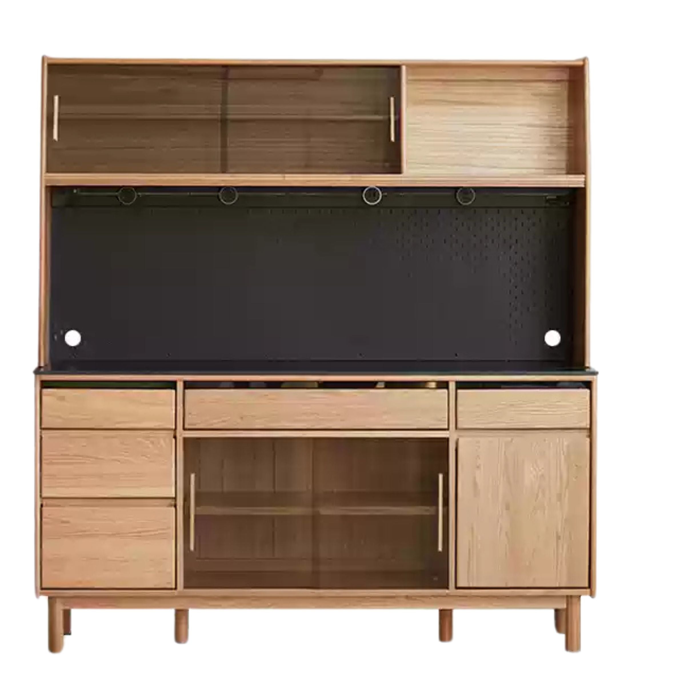 Oak, Ash Solid Wood Modern Rock Board Sideboard