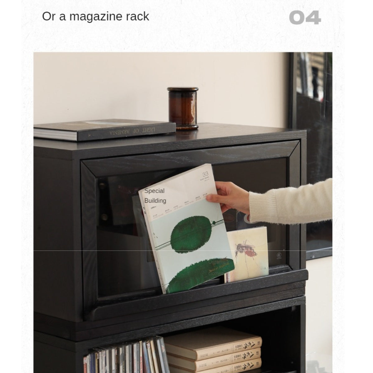 Oak Solid Wood Modern Module Combination Bookcase