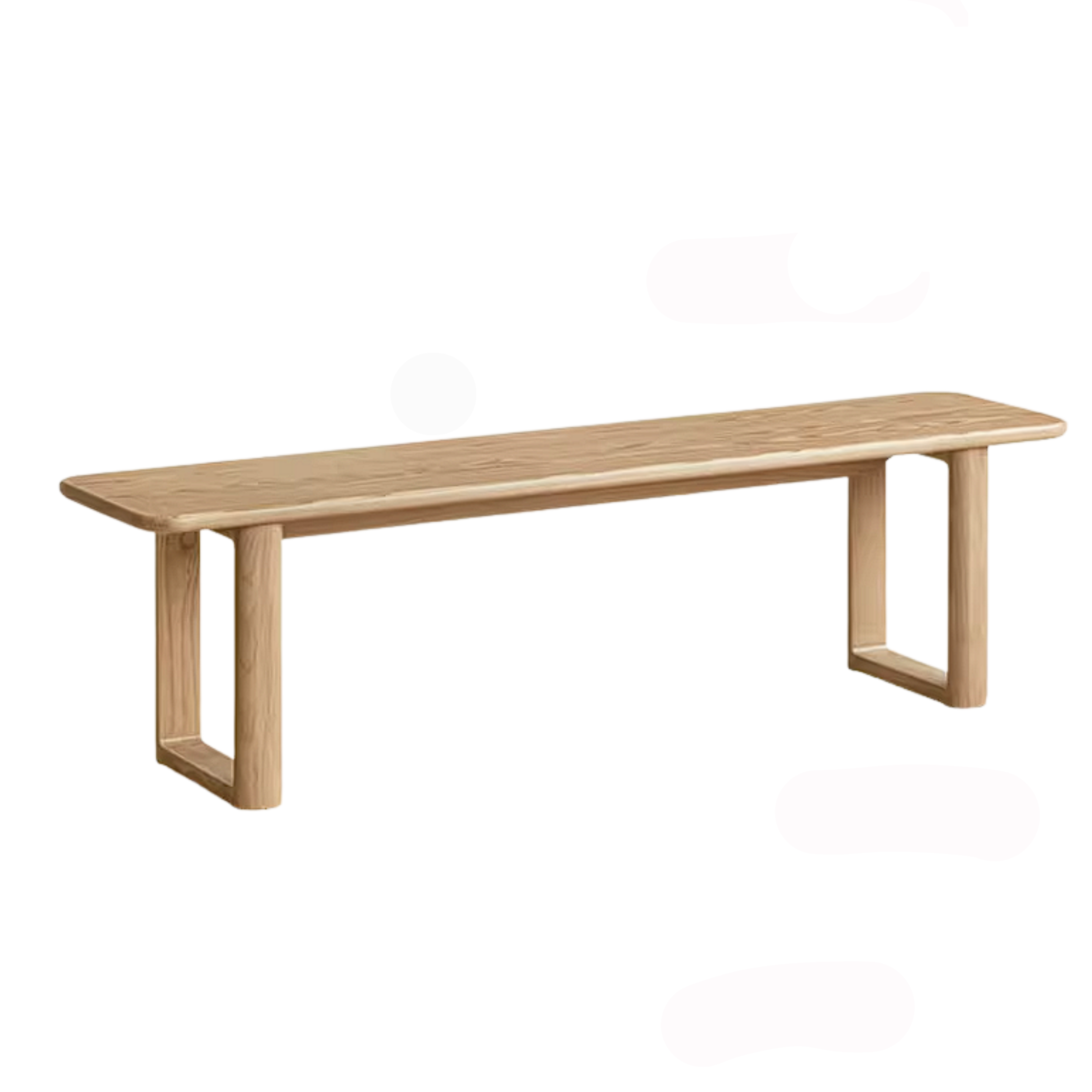 Oak, Ash Solid Wood Long Bench with Modern Minimalist Design