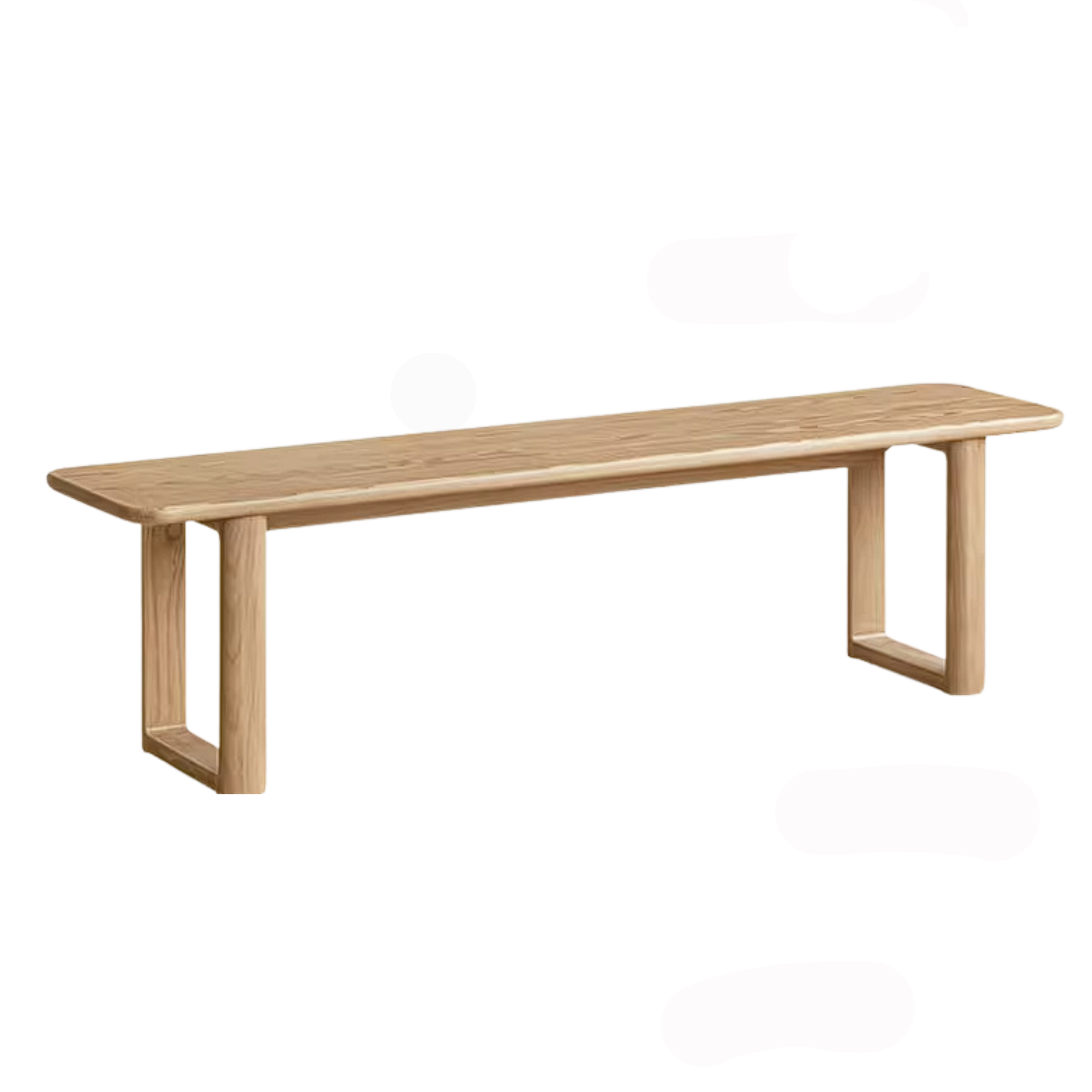 Oak, Ash Solid Wood Long Bench with Modern Minimalist Design