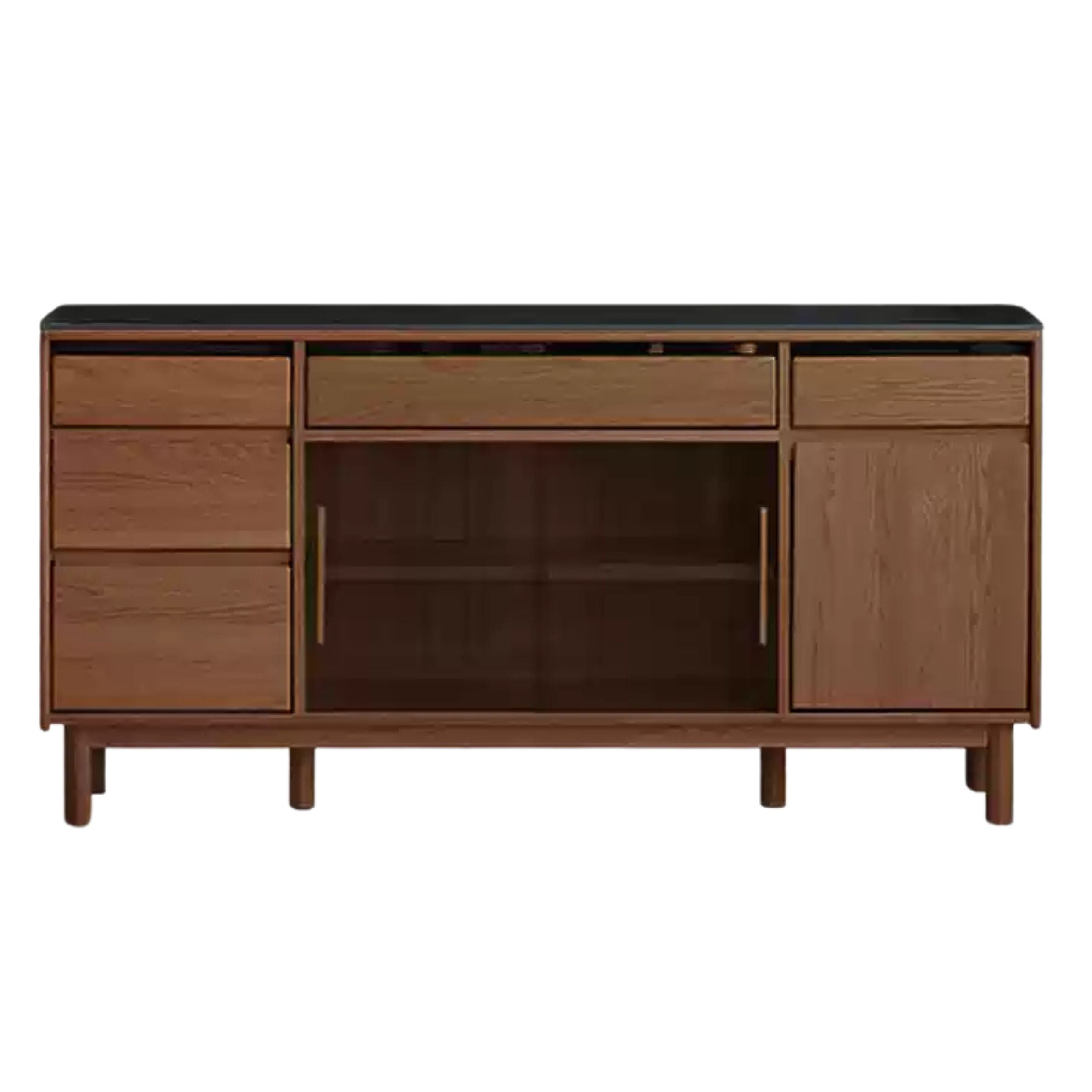 Oak, Ash Solid Wood Modern Rock Board Sideboard
