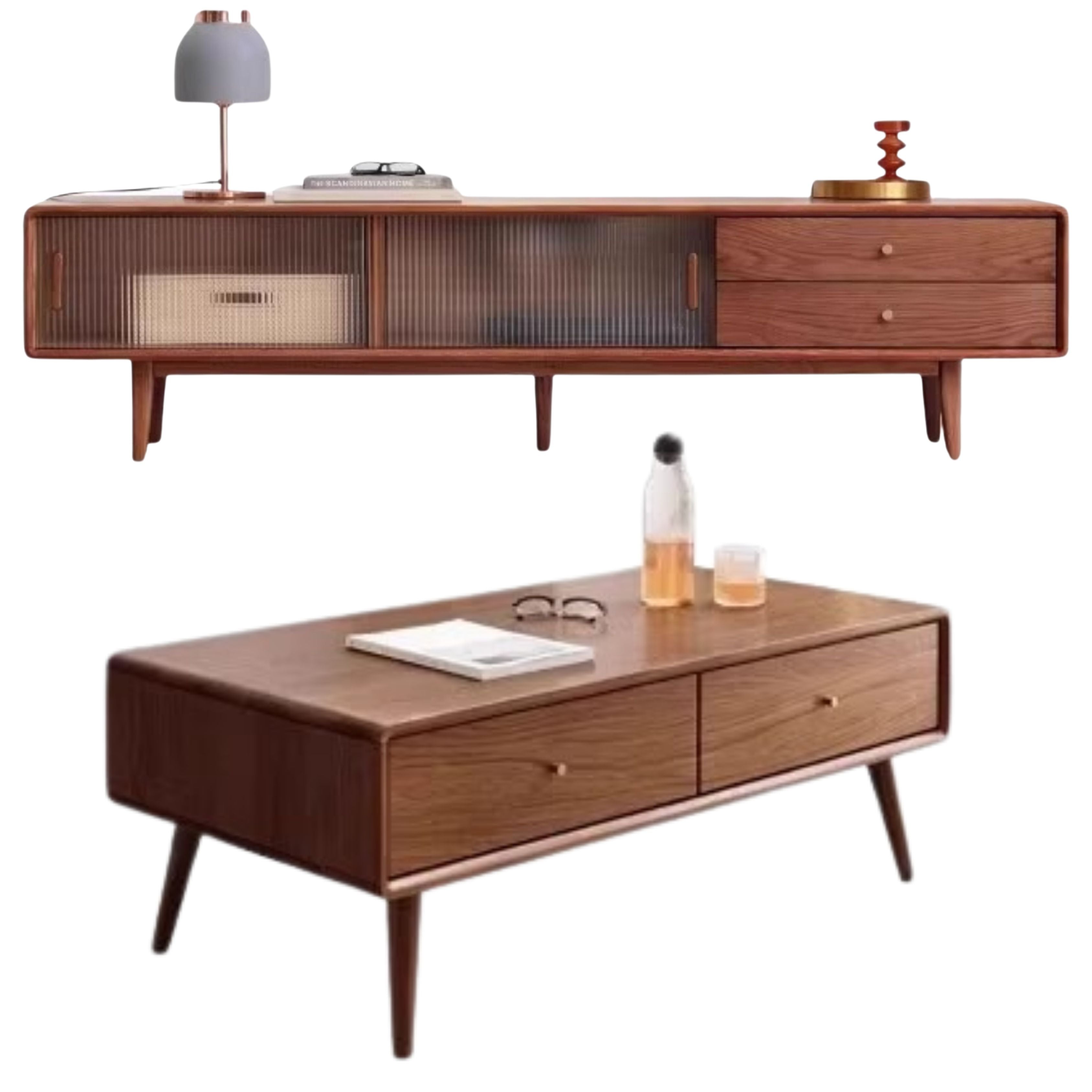 Oak Solid Wood Nordic Modern TV Stand