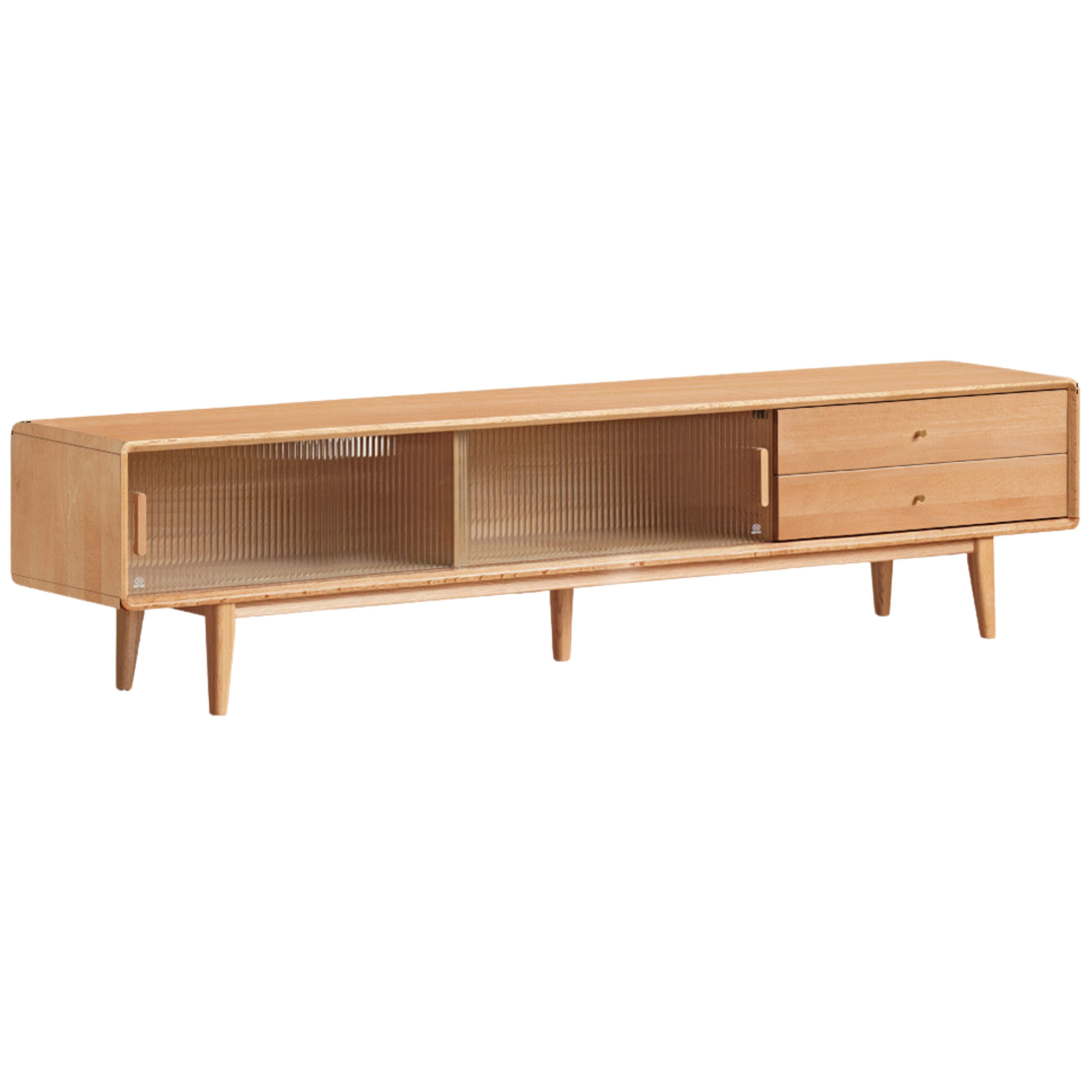 Oak, Beech Solid Wood, Solid RubberWood TV Stand