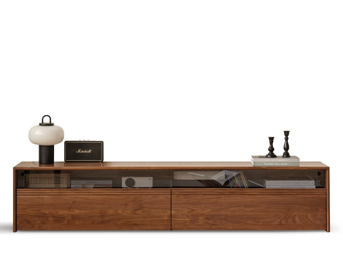 Oak, Cherry Wood, Black Walnut, TV Stand Floor Cabinet