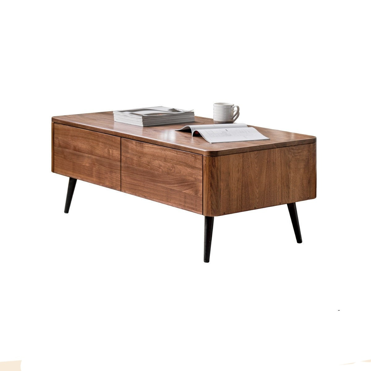 Black Walnut solid wood Slate coffee table"