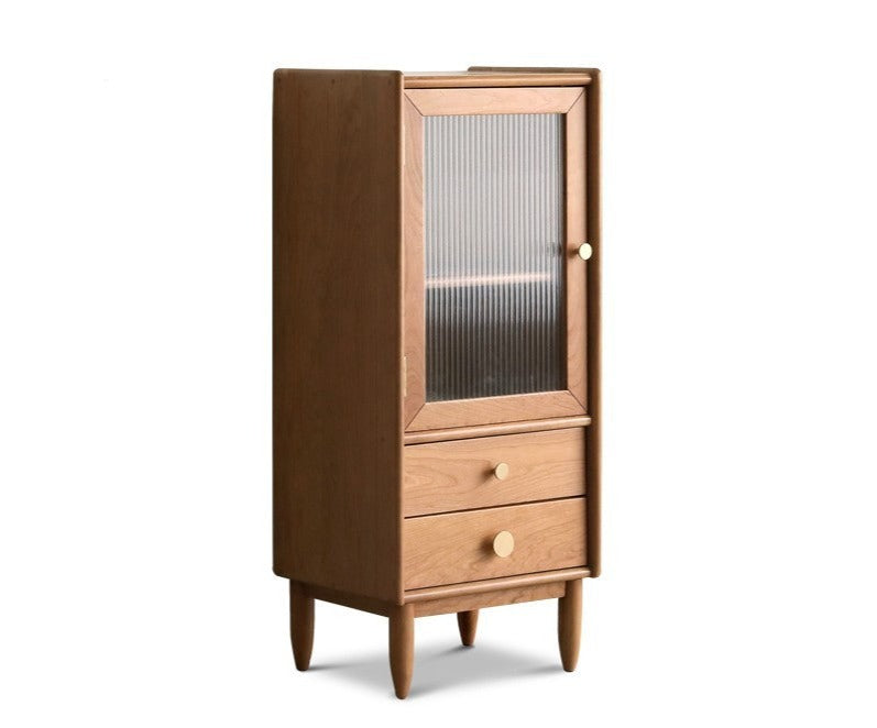 Cherry solid wood side cabinet"