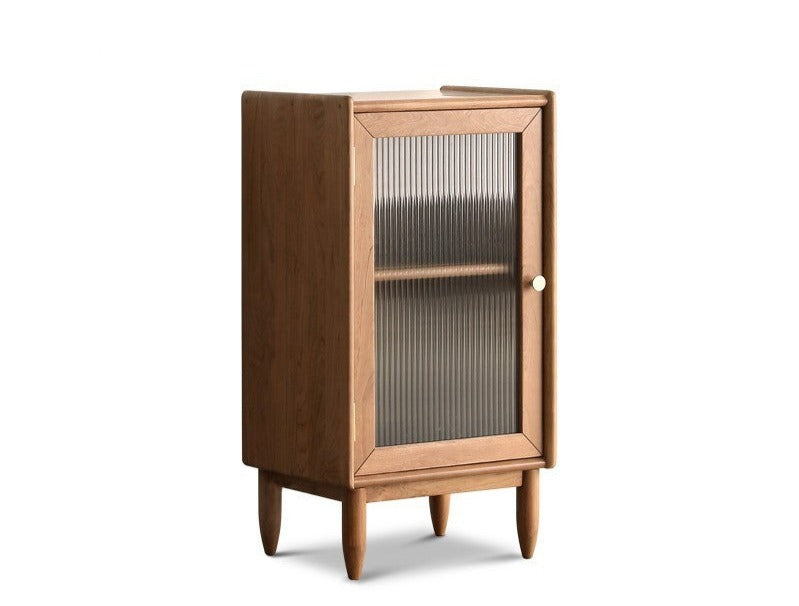 Cherry solid wood side cabinet"