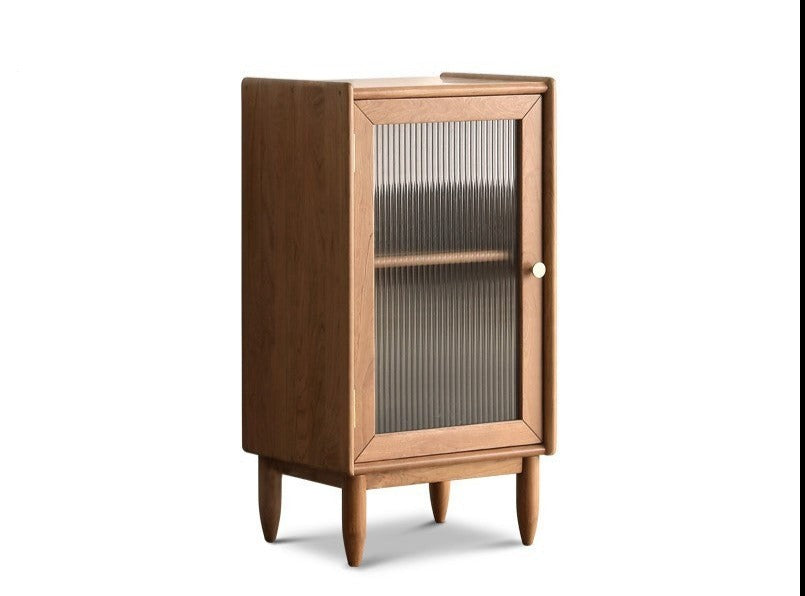 Cherry solid wood side cabinet"
