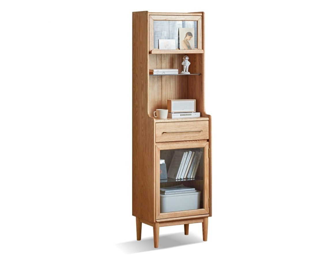 Oak solid wood side cabinet ,narrow sideboard+