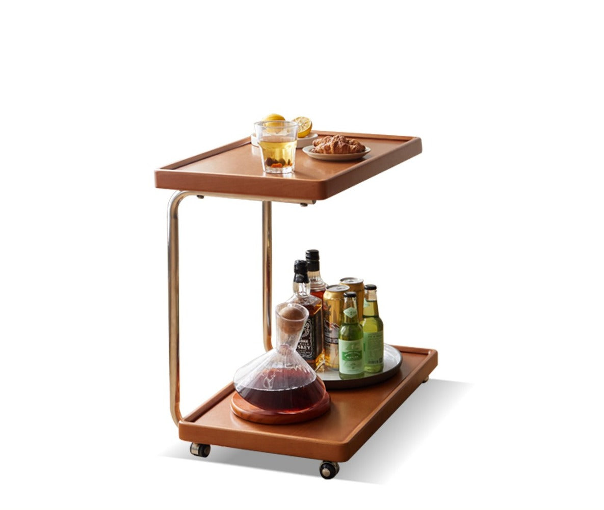 C-type side table modern Ash solid wood"