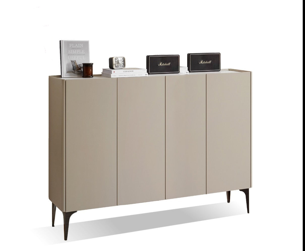 Light luxury Slab top Ash solid wood shoe cabinet"