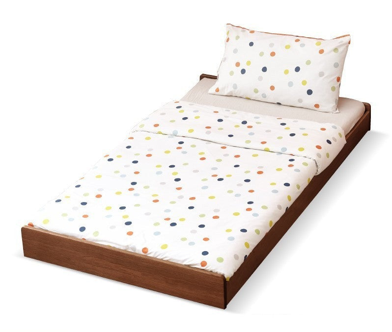 Oak, Beech solid wood floor bed with pulley toddler bed<