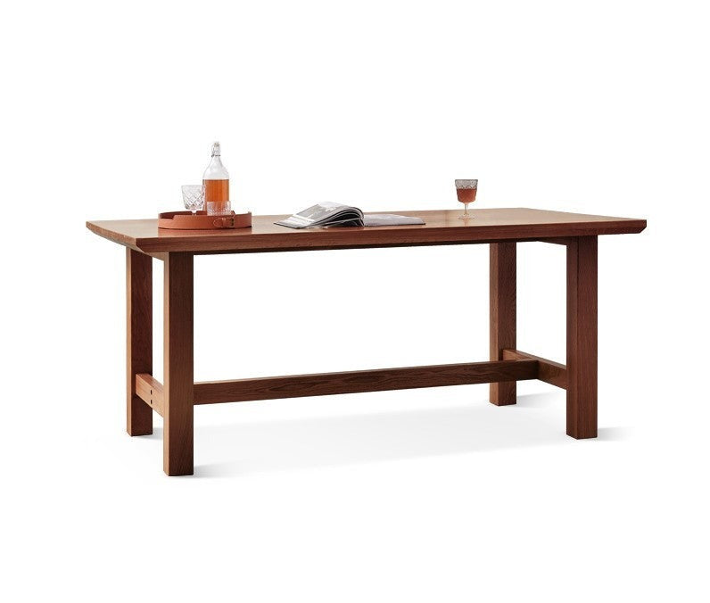 Sandalwood, Black Walnut, Oak, Ash Solid Wood Farmhouse Style Dining Table