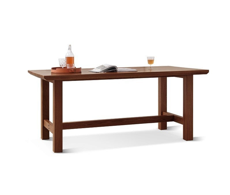 Sandalwood, Black Walnut, Oak, Ash Solid Wood Farmhouse Style Dining Table