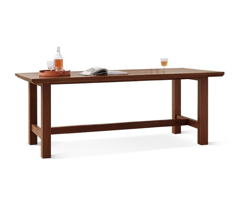 Sandalwood, Black Walnut, Oak, Ash Solid Wood Farmhouse Style Dining Table