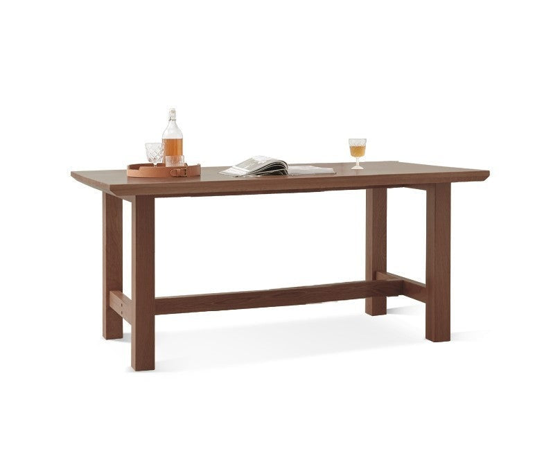 Sandalwood, Black Walnut, Oak, Ash Solid Wood Farmhouse Style Dining Table