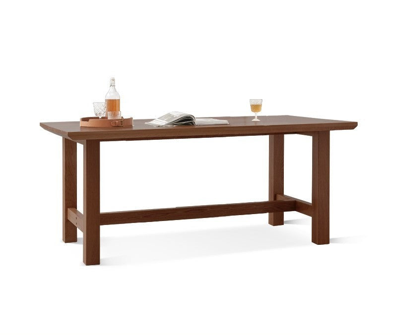 Sandalwood, Black Walnut, Oak, Ash Solid Wood Farmhouse Style Dining Table