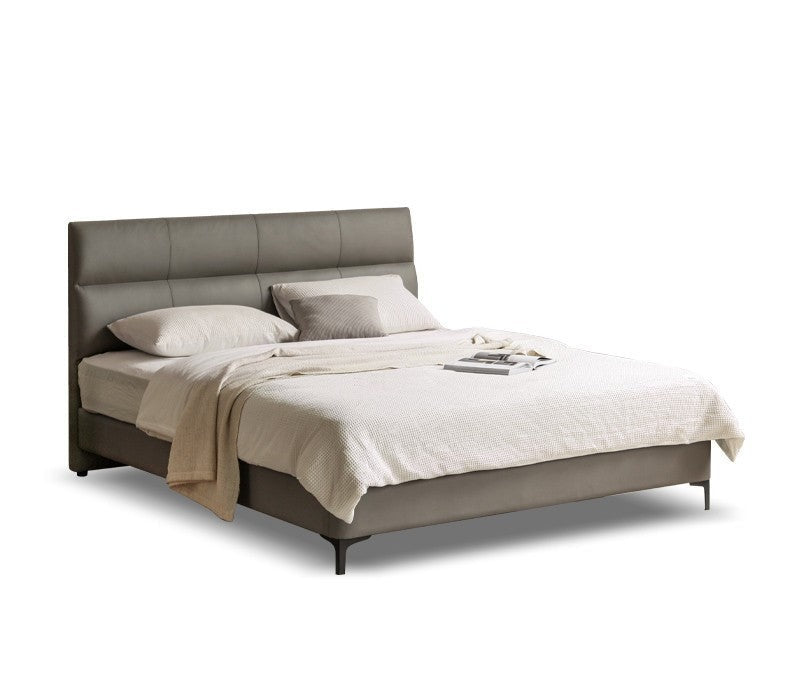 Luxury Genuine Leather Modern Minimalist Bed