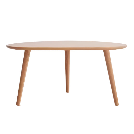 Solid Rubberwood, Oak Solid Wood Small Nordic Side Table