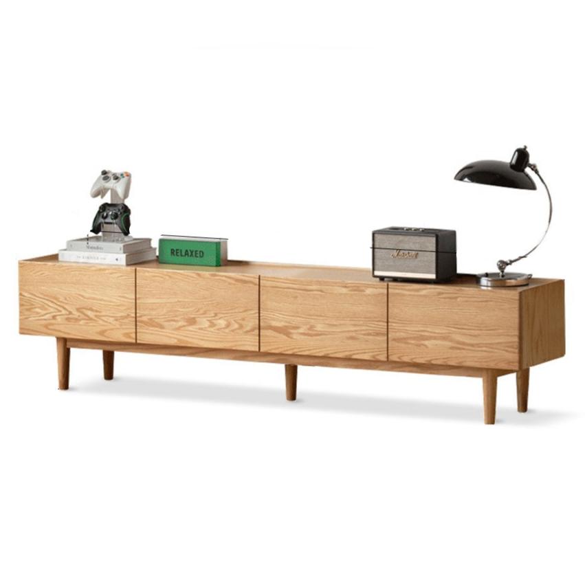 Oak Solid Wood Modern Locker Integrated TV Cabinet.