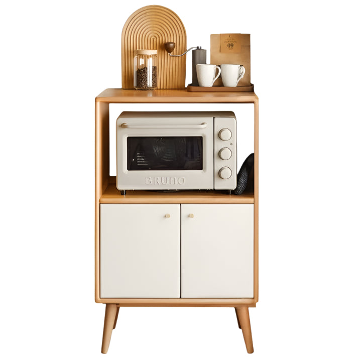 Beech Solid Wood Meal White Storage Cabinet