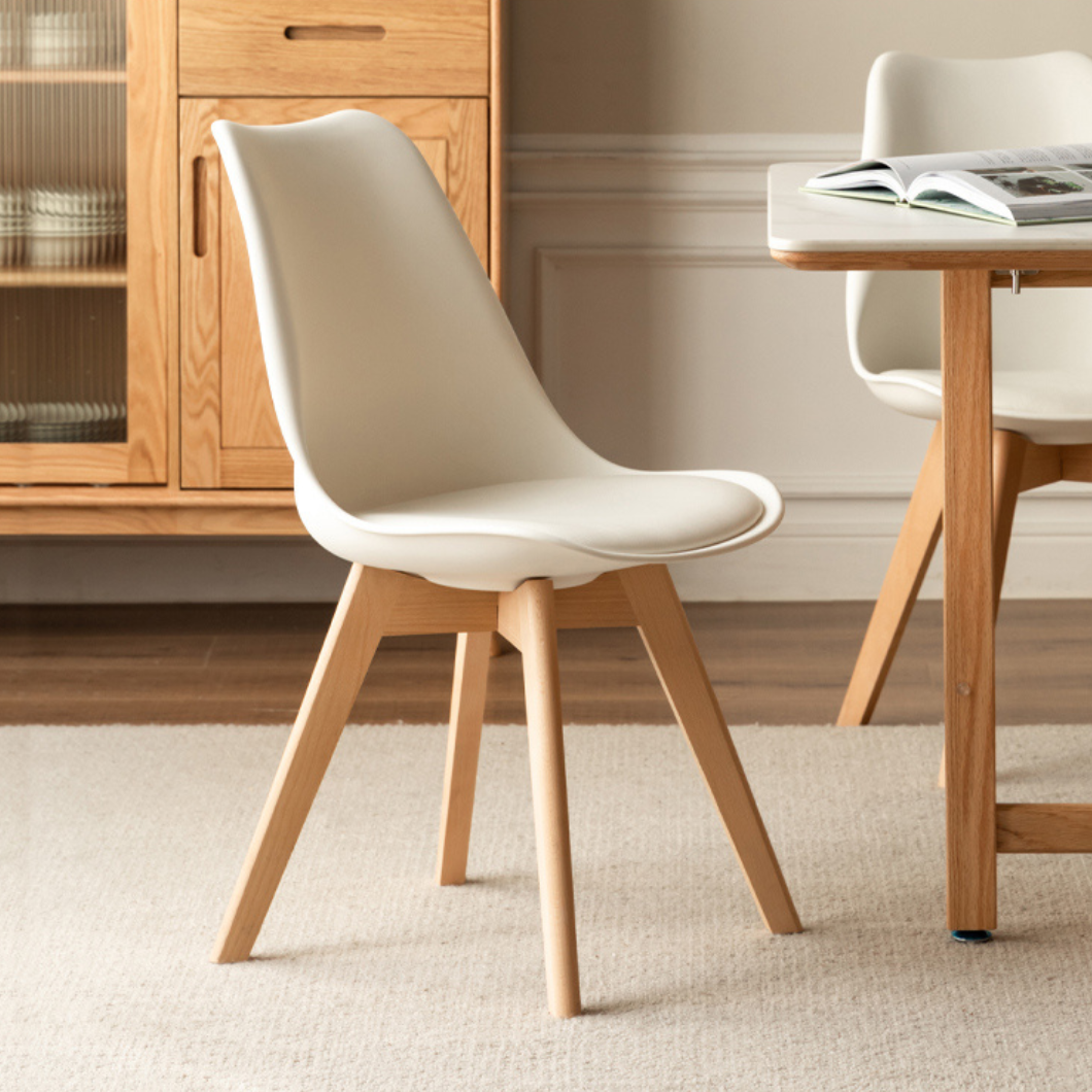 Oak, Beech Solid Wood Eames Chair 4 Pcs Set