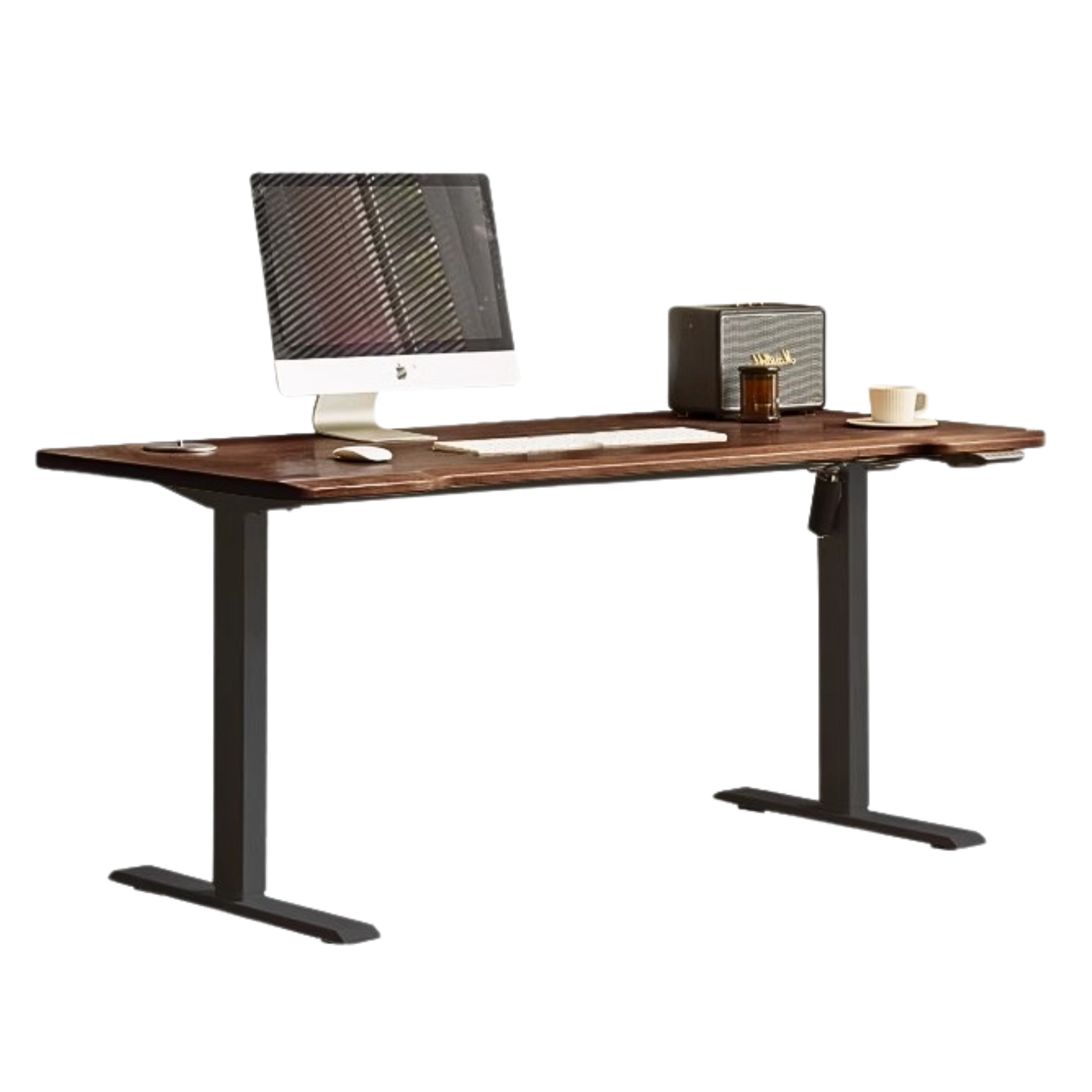 Cherry, Ash, Black Walnut Solid Wood Electric Lift Standing Desk