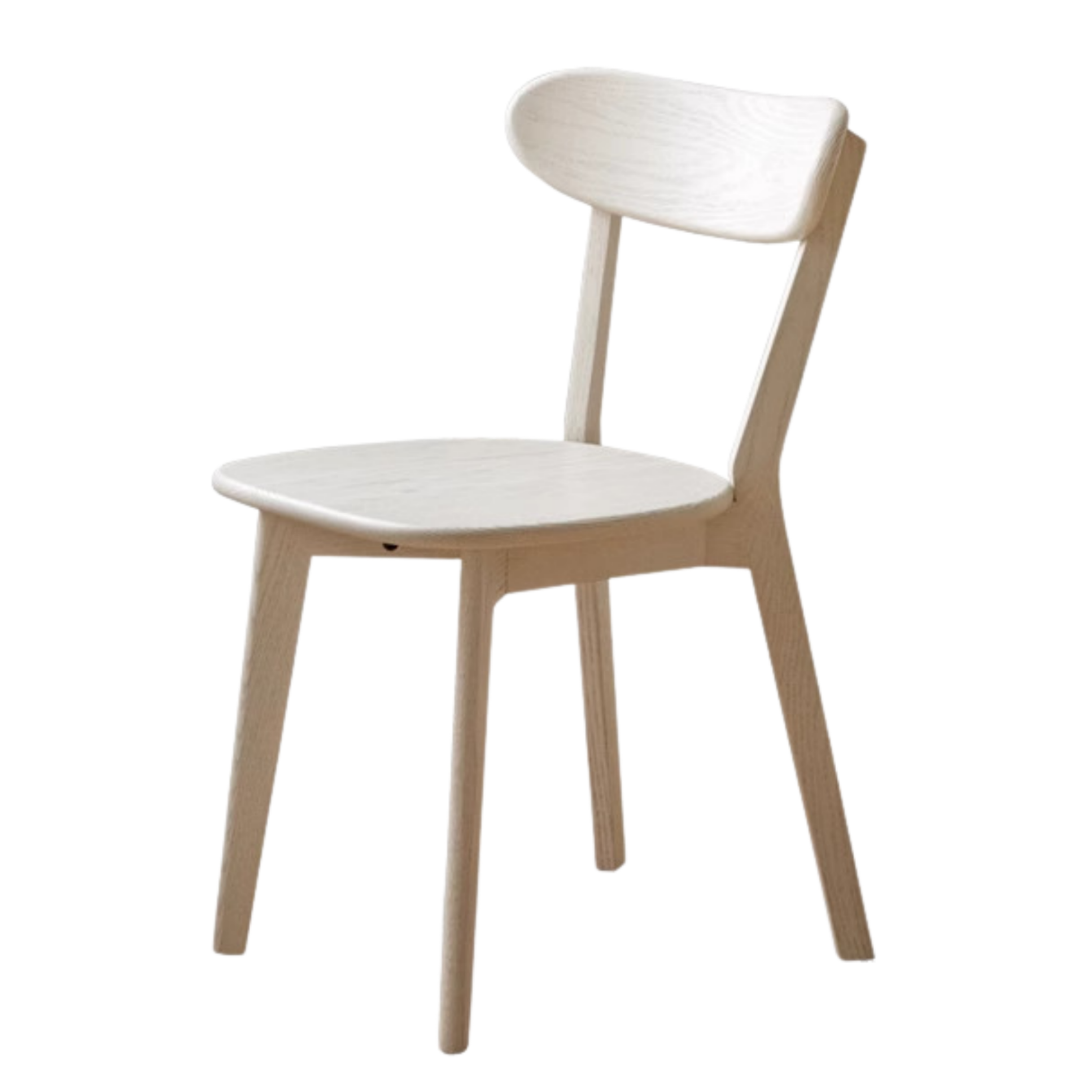 Ash, Oak, Beech, Cherry Solid Wood Curved Backrest Dining Chair