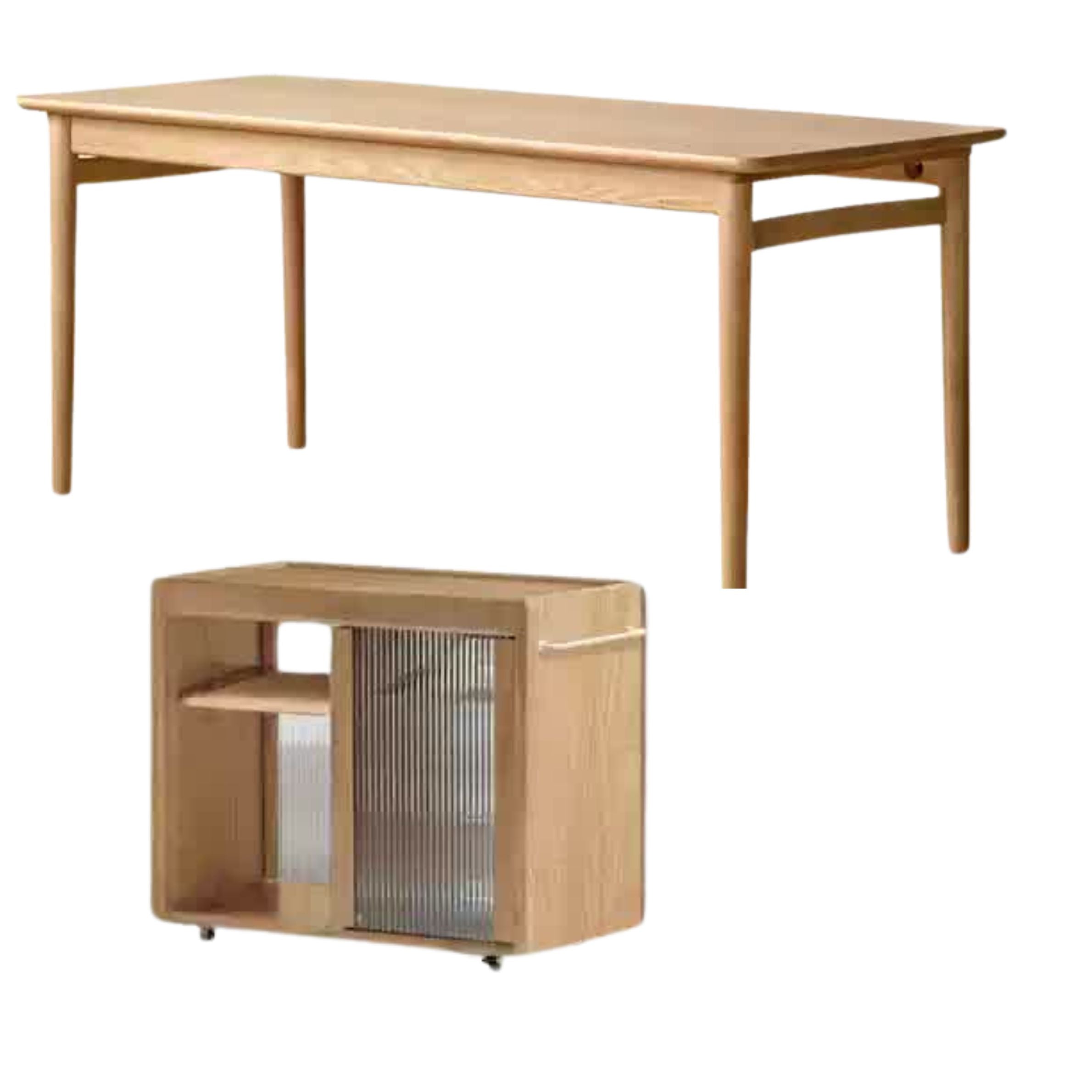 Ash Solid Wood Modern Dual-Purpose Tea Table.