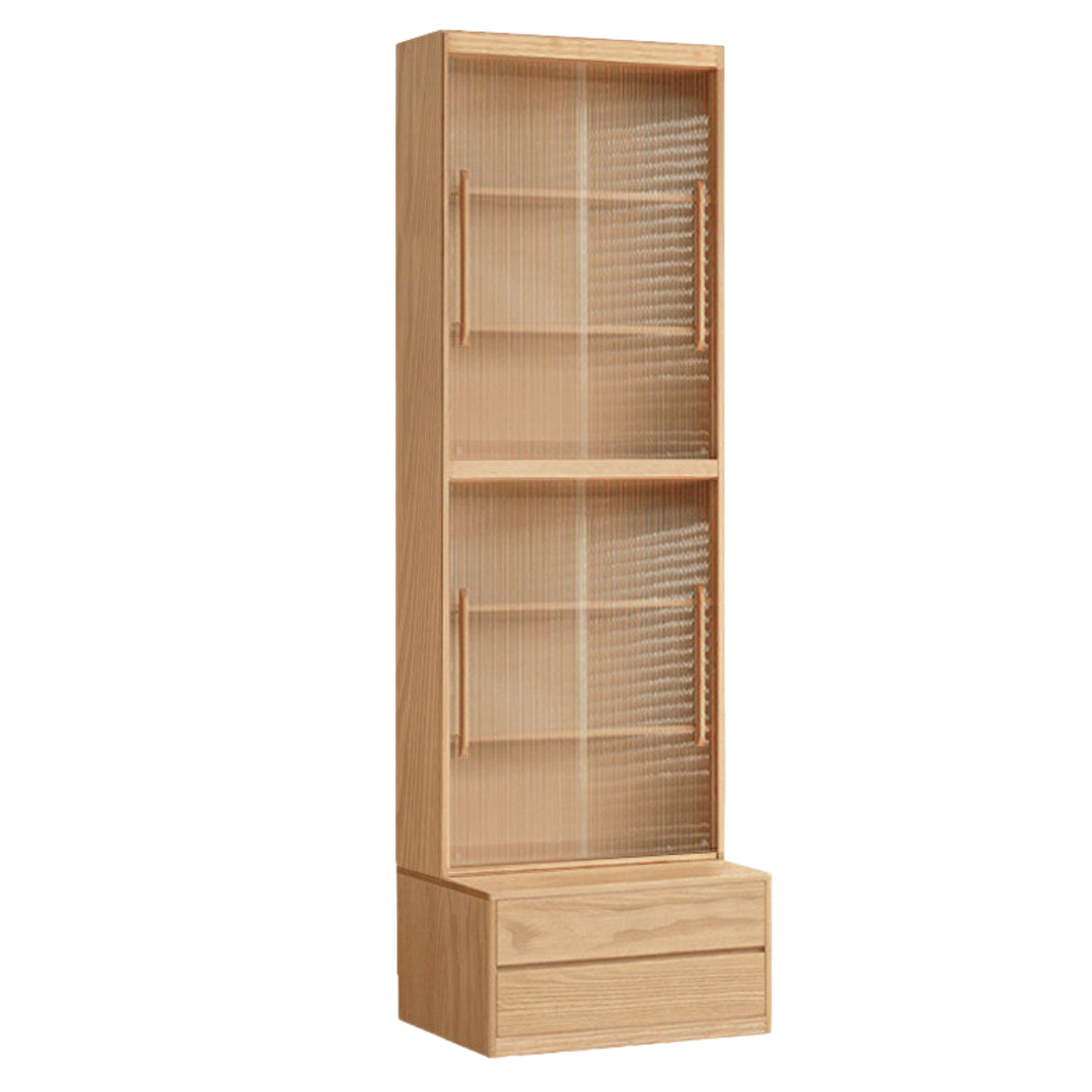 Ash, Oak Solid Wood Modern Combination Bookcase Integrated Card Seat